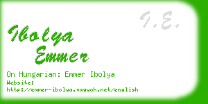 ibolya emmer business card